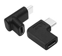 Ujjdwiurgh 90 Degree USB C Type C Male to Female Adapter,Right & Left Upward & Downward Angled 90 Degree USB-C USB 3.1 Type-C Male to Female Extension Adapter