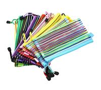 Ujjdwiurgh A6 Zipper Mesh Pouch, Colorful Pencil Pen Bag Document Bag Storage Pouch for Travel Makeup, Offices Supplies, Travel Accessories (14 Pieces)