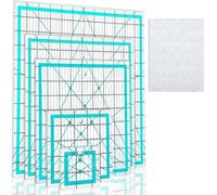 Ujjdwiurgh Acrylic-Quilting Templates, Grids Quilting Rulers with Non-Slip Rings, 5 Square for Sewing Crafts