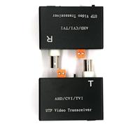 Ujjdwiurgh Active Video Twisted Pair Transmitter 1 Channel Black for CCTV Cameras UTP Long Range AHD TVI CVI CVBS 5MP