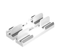 Ujjdwiurgh Adjustable Vertical Laptop Stand 3-Slot Padded Stand for 16-Inch Laptop Enhanced Stability B