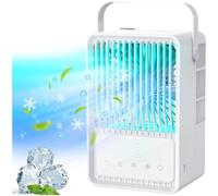 Ujjdwiurgh Air Conditioners Evaporative Air Cooler with 3 Wind Speeds 7 Colors Light Personal Air Conditioner for Room Office Easy to Use