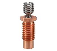 Ujjdwiurgh All-Metal Bi-Metal V6-TCrazy Heatbreak Titanium & Copper 3D Printer Nozzle Bimetal Throat for 1.75mm V6 Hotend Heater