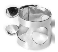 Ujjdwiurgh Alto Sax Ligature Fastener Double Screws Brass Ligature for Saxophone Mouthpiece,Silver Easy Install