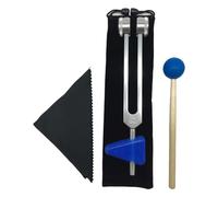 Ujjdwiurgh Aluminum Alloy OM136.1 Hz Tuning Forks with Hammers Set Sound Healing Therapy for Nervous System Testing