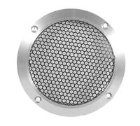 Ujjdwiurgh Aluminum Car Tweeter Speaker Grill Cover Full Metal Mesh Grille for Audio Enhancement 4inch Silver