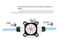 Ujjdwiurgh Aluminum Metal Armor PC Water Cooling Flowmeter Arcylic+ Multi-Colors Impeller G1/4" Thread, Black/White/Red LSJ-JX1 White
