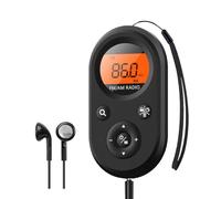 Ujjdwiurgh AM/FM Rechargeable Radio with Long Battery Life, Stereo Headphones, Sleep Timer