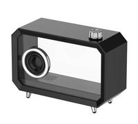 Ujjdwiurgh AUX Play Desktop Audio Display Bluetooth Speaker Transparent RGB Colorful Lighting Computer Subwoofer High Volume DIY A