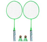 Ujjdwiurgh Badminton Rackets for Children,Shuttlecocks Racquet Sports Set with 2 Balls for Kids Players Indoor Outdoor Sport Green
