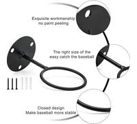 Ujjdwiurgh Baseball Bat Rack Storage Shelf Display Holder Multi-Use Wall Mounted Iron Art Space Saving Living Room Bedroom Easy Install Easy to Use