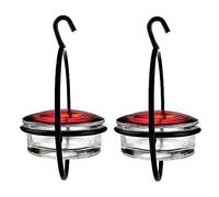 Ujjdwiurgh Beautiful Circular Hanging Bird Feeder, Outdoor Hanging Humming Bird Feeder Ant and Bee Proof (2Pcs) Easy Install