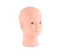 Ujjdwiurgh Beauty Eyelash Extension Practice Training Head for Makeup Cosmetology Soft Silicone Mannequin Manikin Head with Mount Hole