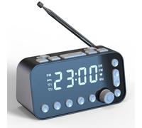 Ujjdwiurgh Bedside Digital Alarm Dual Alarm Clock Setting Table Timing Equipment LED Clock with Dual USB/FM Radio Home Decor