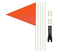 Ujjdwiurgh Bike Safety Flag with Pole Reflective Bike Trailer Safety Flag with Bicycle Mounting Bracket Bicycle Safety Flag Red