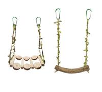 Ujjdwiurgh Bird Cage Swing Landscaping Props Parrot Swing Toy Climbing Interactive Ladder Anti-Chewing Ring