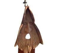 Ujjdwiurgh Bird Feeders for Outdoors Bird Feeder with Camera Window Bird Feeder Yard Decoration Birdhouse Old Man'S Head Pendant on the Resin Handicraft Pendant