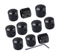 Ujjdwiurgh Black Electric Guitar Metal Volume Knob Volume Knob Iron Knob with Hole Volume Knob Switch Cap