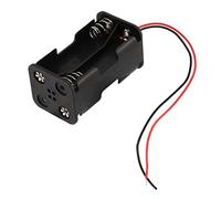 Ujjdwiurgh Black Tow Layers 4 x 1.5V AA Batteries Battery Holder Case Box w Wire Leads