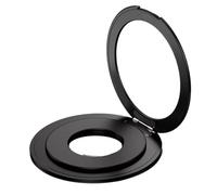Ujjdwiurgh Black Universal Folding Ring Phone Stand - Strong Magnetic Suction with 360° Rotation for Desktop