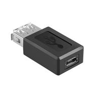 Ujjdwiurgh Black USB 2.0 Type A Female to Micro-USB B Female Adapter Plug Converter