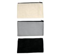 Ujjdwiurgh Blank Cotton Canvas DIY Craft Zipper Bags Pouches Pencil Case for Makeup Cosmetic Toiletry Stationary Storage