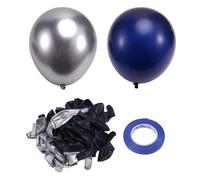 Ujjdwiurgh Blue and Silver Balloons, 67pcs 12 Inch Blue and Silver Gathering Balloons for Birthday, Graduation