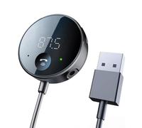 Ujjdwiurgh Bluetooth FM Transmitter for Car, Bluetooth AUX Adapter, Bluetooth Receiver for Car Music/Hands-Free Calls/Stereo Audio