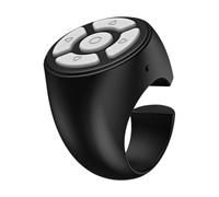 Ujjdwiurgh Bluetooth Remote Control for Tablets & Phones Camera Controller Self Timer Social Media Page Turner Black