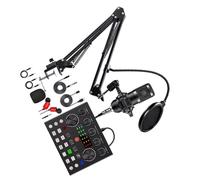 Ujjdwiurgh BM800 V8s for Karaoke for Podcast Recording Professional Audio Condenser Mic Equipped with Sound Card