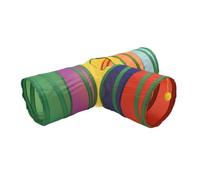Ujjdwiurgh Bunny Tunnels & Tubes 3 Way Bunny Hideout Small Animal Activity Tunnel Toys for Dwarf Rabbits Bunny Kitty