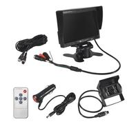 Ujjdwiurgh Car AHD Rear View Camera with Monitor for Truck Parking Trailer 24V Reverse Camera, Reverse Image 7 Inch Car Monitor,6m