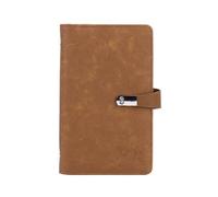 Ujjdwiurgh Card Book Holder Organizer, Portable Business Card Holder Book for Men&Women, 120 Card Capacity Name Card Booklet Brown About 19.5 X 12 X 2.2cm