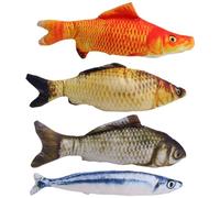 Ujjdwiurgh Cat Toy Interactive Floppy Fish Simulation Fish Cat Toy Fish Interactive Pet Chew Toys Easy Install