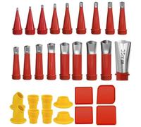 Ujjdwiurgh Caulk Finisher Kit Accessories Parts Stainless Steel with Connection Bases Replacement 30 Pieces