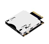 Ujjdwiurgh CFexpress Type B to NGFF M2 Mkey Nvme Extension Adapter Card Black & Silver Support PCIe 3.0 4.0 X2