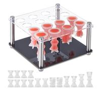 Ujjdwiurgh Chess Piece DIY Kit Include 1 Chess Piece Holder and 16 Chess Molds for Epoxy Resin Metal Holder Chess Molds