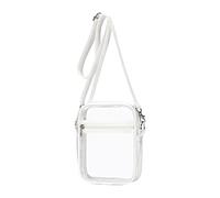 Ujjdwiurgh Clear Bag Stadium Approved, Clear Purse with Adjustable Shoulder Strap for Sports Outdoor,White