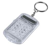 Ujjdwiurgh Clear Plastic Casing 8 Digits Electronic Mini Calculator w Keychain