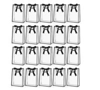 Ujjdwiurgh Clear Tote Waterproof Bag Transparent Gift Bag Clear Gift Bags withRibbons Black