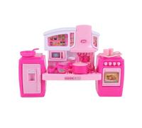 Ujjdwiurgh Cooking Toys Set Music Pretend Accessories Kitchen Toys Set Kitchen Game Play Cooking Utensils Set for Kids - Pink