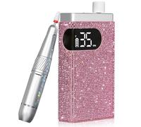 Ujjdwiurgh Cordless Electric Nail Drill Machine for Rechargeable Portable HD Display 35000 RPM Acrylic Drill B