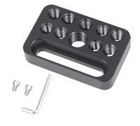 Ujjdwiurgh CP03 Mini Multi-Functional Cheese Plate for Camera Cage for Guide Rail Block, Porous Connection Quick Installation Board