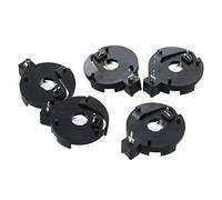 Ujjdwiurgh CR2016 2025 2032 Coin Cell Button Battery Holder Socket Black 5 Pcs