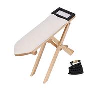 Ujjdwiurgh Cute scale 1: 12 dollhouse miniature iron with ironing board set included