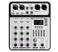 Ujjdwiurgh D-04 4 Channel Professional 256DSP Audio Mixer USB Studio Bluetooth DJ Console Mixer