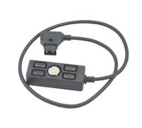 Ujjdwiurgh D-Tap Splitter Cable D-TAP to 4D-Tap Camera Power Supply Splitter Cable for V-Mount Battery with 1/4 Screw