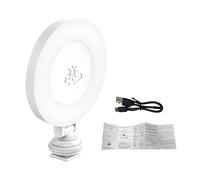 Ujjdwiurgh D07 Mobile Live Streaming Selfie Beauty Circular Fill Light Rechargeable Camera Hot Boot Buckle Light Easy to Use White