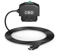 Ujjdwiurgh Dash Cam OBD Hardwire Kit Dash Camera USB Type C Hardwire Set with OBD Power Cable for Dashcam 12-24V to 5V/3A