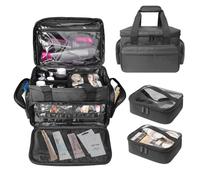 Ujjdwiurgh Detachable and Separable Double Cosmetic Bag to Store Cosmetics and Hair Care Products Multifunctional Cosmetic Bag